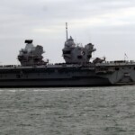 HMS Queen Elizabeth departs Portsmouth 18-Aug-2018 HMS Queen Elizabeth departs Portsmouth 18-Aug-2018