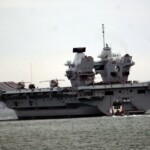 HMS Queen Elizabeth departs Portsmouth 18-Aug-2018