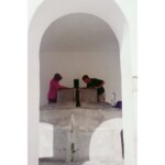 Doing our washing Sierra Nevada Spain backpacking